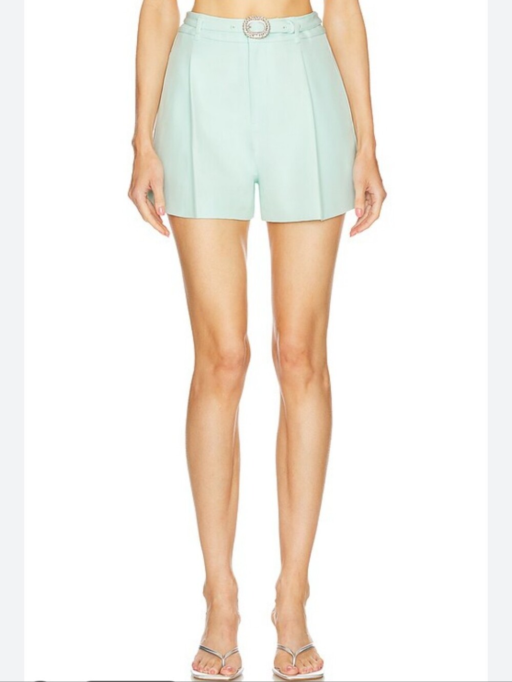 Generation Love Glenn Belted Shorts in Seafoam Women's 6 High waisted